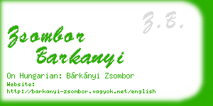 zsombor barkanyi business card